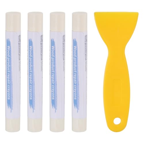 PATIKIL 4Pcs Wood Furniture Repair Markers with Scraper, Dark Beige - color: Dark Beige