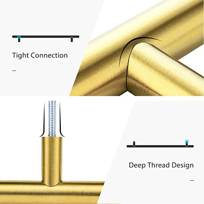 Ravinte Brushed Brass Cabinet Handles, 5 Pack Drawer Pulls, 10 in - size: 10 inch hole centers