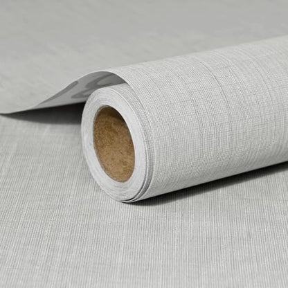 Yun-aeon Beige Grasscloth Peel and Stick Wallpaper Texture Contact Paper - color: Beige, size: 15.7" x 200"