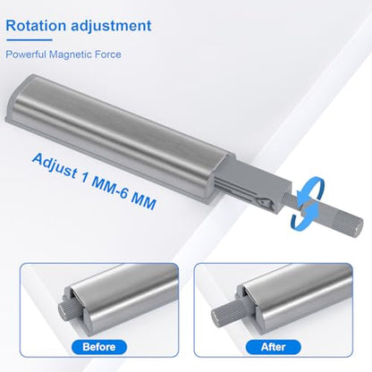 Jiayi Cabinet Latch Magnetic Push Catch 20 Pack Push to Open Cabinet Hardware Spring Release Push Touch Latch Heavy Duty Kitchen Door Push Release Latch for Drawer Closure Push Catch Press Out Latch - size: 20 Pack