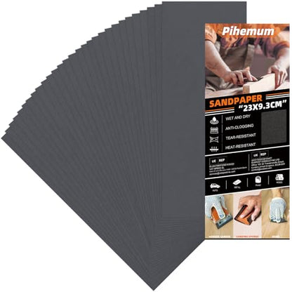 30 PCS Wet Dry Sandpaper 2500 Grit Sheets for Polishing & Finishing - color: 2500G, size: 9x3.6 Inch