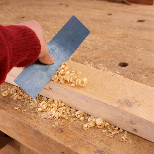 Cabinet Scraper, Card Scraper Woodworking Set - 3PCS Hardened High Manganese Steel Scrapers for Hardwood Finishing, Ideal forDeburring,Polishing,Contour Sanding