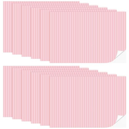 Flutesan 12 Pcs Miniature Dollhouse Wallpaper, Pink Stripes - style: Pink Stripes