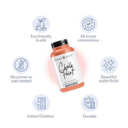 GRANOTONE Chalk Paint 8.5 fl oz 250 ml Terracotta - color: TERRACOTTA, size: 8.5 Fl Oz