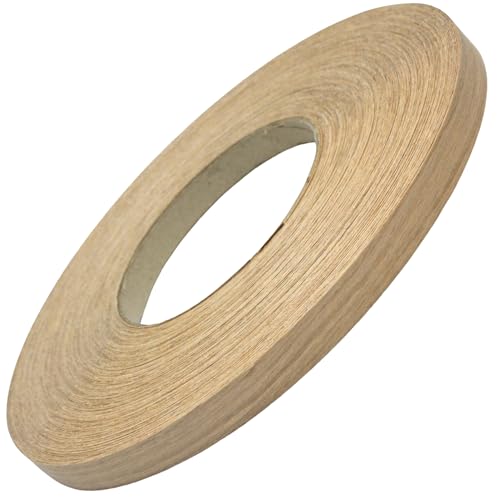 Pre-Glued Edge Banding Red Oak 7/8" x 250' Roll - Easy Application Iron-On Edge Banding for Furniture Restoration - Durable Wood Edge Banding - Edge Banding Iron-On - color: Red Oak, size: 7/8" x 250'