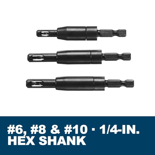 Bosch CC2430 Clic-Change 1/4in Self-Centering Drill Bit Set (3 Piece) - style: Industrial