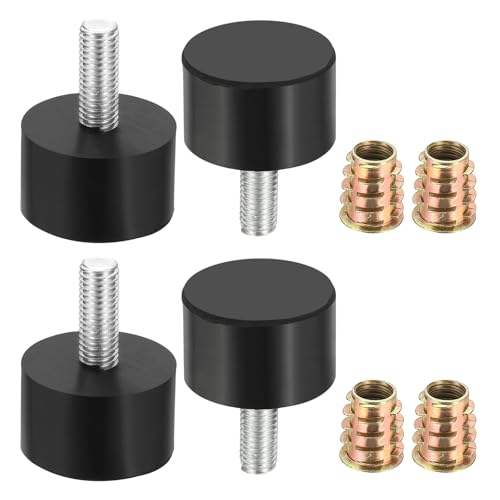uxcell 4Pcs M10 x 26mm Thread Adjustable Furniture Levelers, 38x50mm Furniture Leveling Feet Screws in Threaded Glide Leveling Floor Protector for Table Chair Cabinet Legs - size: M10 x 26mm Thread, 38x50mm