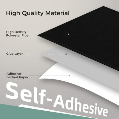 TO-TH Acoustic Wall Panels Self-Adhesive Sound Proof Panel 4 Pack, Black - color: Black, size: 4 Pack