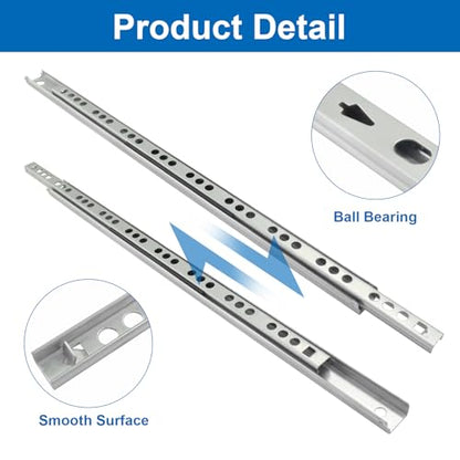 12" Small Narrow Drawer Slides, 1 Pair - size: 12 Inch