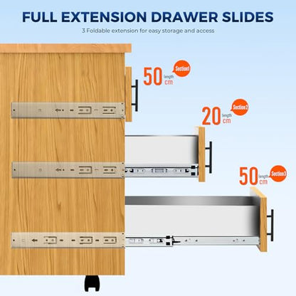 10 Pairs Soft Close Drawer Slides 20 Inches Heavy Duty Side Mount Metal Ball Bearing Full Extension Dresser Drawer Slides Silver - size: 20 Inch