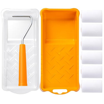 Mister Rui 2 Inch Foam Paint Roller Kit, Mini Paint Roller Brush 9 Pack