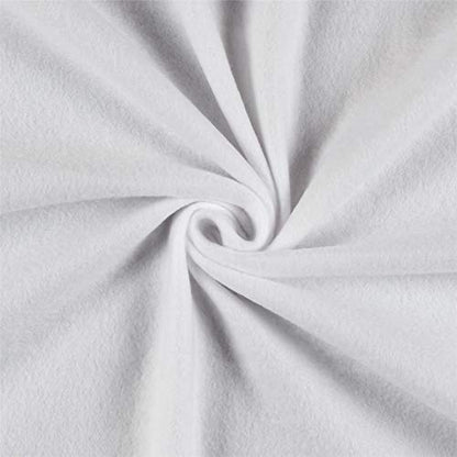 Polar Fleece Solid White, Fabric by the Yard - color: White