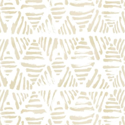 Peel and Stick Wallpaper Boho Wallpaper Geometric Beige and White Contact Paper Modern Striped Self-Adhesive Removable Wall Paper for Bedroom Cabinets Drawers Vinyl Roll 17.3" x 78.7" - color: Beige && White, size: 17.3" x 78.7"