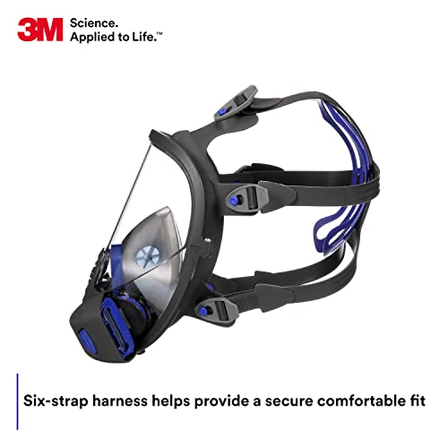 3M Secure Click Full Face Reusable Respirator, FF-802, Medium - size: Medium