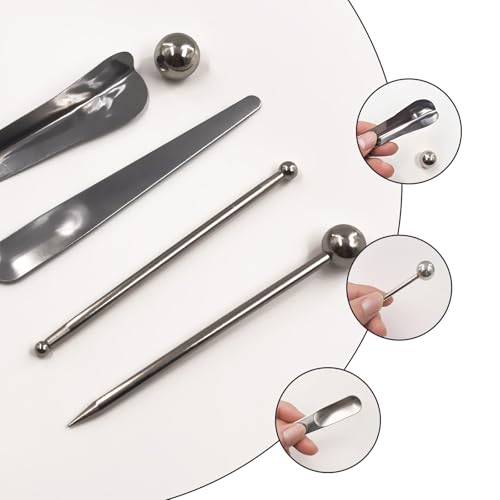 5 Piece Stainless Steel Caulking Tool Kit – Grout Finishing, Removal & Application Tools for Tile & Concrete, Caulk Finisher for Inside/Outside Corners (Reusable & Durable)