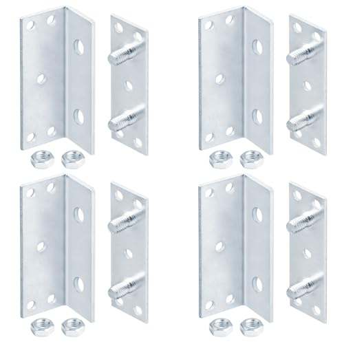 GBGS 4 Sets Bed Rail Bracket,No-Mortise Wood Bed Frame Hardware