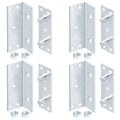 GBGS 4 Sets Bed Rail Bracket,No-Mortise Wood Bed Frame Hardware