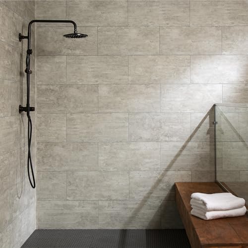 Palisade 23.2 in. x 11.1 in. Vinyl Wall Tiles in Wind Gust (10 Pack) - color: Wind Gust, size: Case of 23.2 in. x 11.1 in. Tiles