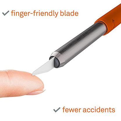 Slice 10518 Craft Knife, Finger-Friendly Edge, Safer Choice, Never Rusts, Lasts 11x Longer Than Metal, Precision Cutting, Never-Lost Safety Cap - size: 1 Pack