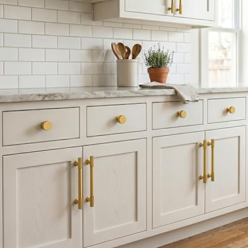 10 Pack Vibrant Brushed Moderne Brass Cabinet Pulls 3.75 Inch(96mm) Kitchen Cabinet Handles Cabinet Hardware for Drawer Pulls - color: Vibrant Brushed Moderne Brass, size: 3.75" Hole Center