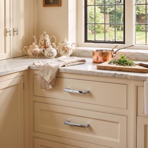 khtumeware 5 Pack Solid Handles 12-Inch(305mm) Polished Chrome Cabinet Pulls,Heavy Duty for Kitchen Cabinets, Cupboards, Drawers and Bathroom Hardware - color: Polished Chrome, size: 12"(305mm) Hole Center, style: 5-Pack