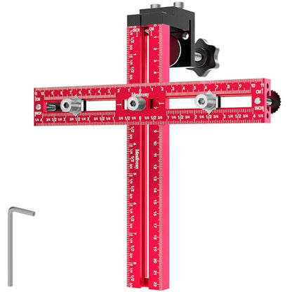 Cabinet Hardware Jig – Adjustable Drill Guide Template for Knobs & Handles Precision Hole Locator for DIY Cabinet Installation Fits 2.5" to 7.5" Spacing - size: Large