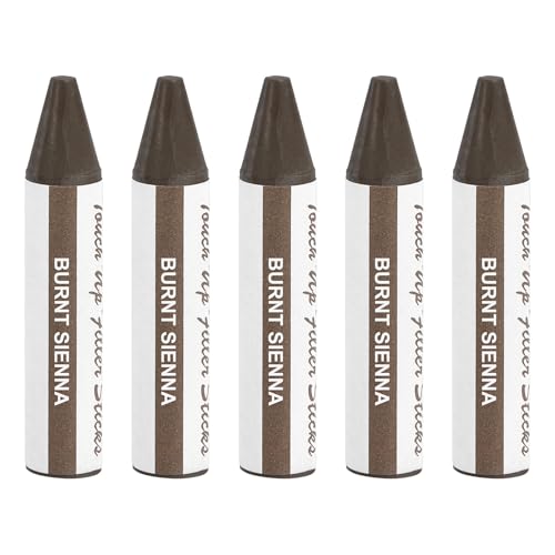 uxcell 5Pcs Wood Filler Stick, Wax Sticks Wood Touch Up Marker Burnt Sienna - color: Burnt Sienna