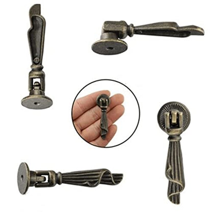 dophee 2Pcs Antique Bronze Metal Decorative Single Hole Drop Handle