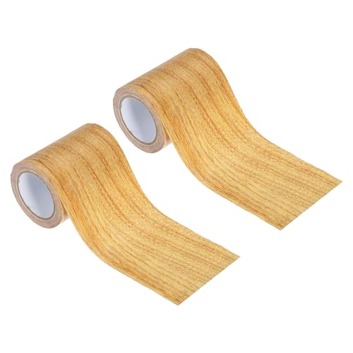 PATIKIL Wood Grain Repair Tape 3.15" X30', Self Adhesive Realistic Textured Repair Tape Patch for Floor Door Table Cabinets Desk, Natural Oak - color: Natural Oak, size: 3.15" x 30'