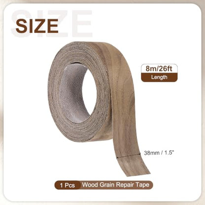 uxcell 1.5" x26 ft Veneer Edge Banding, Pre-Glued Iron on, Black Walnut - color: Black Walnut, size: 1.5" x 26 ft