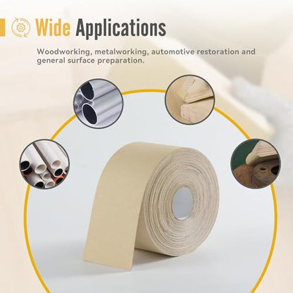 240 Grit Sandpaper Roll 20 Yard Long Continuous Roll,2-3/4” Wide Adhesive Backed Sandpaper Roll Sanding Sheets for Automotive,Woodworking,Hand Sanding Blocks - style: 240Grit