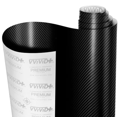 VViViD Black True R Carbon Fiber Vinyl Wrap Roll with Air Release Technology (100ft x 5ft (Bulk Wrap Kit)) - size: 100ft x 5ft