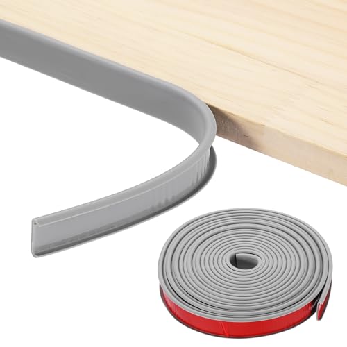 uxcell U-Shape Edge Banding, 0.98 Inch x 19.7Ft TPE Self-Adhesive Veneer Edging Trim Furniture Flexible Corner Edge Protector for Cabinets Countertop Shelves Restoration, Grey - color: Gray, size: 0.98 Inch x 19.7Ft