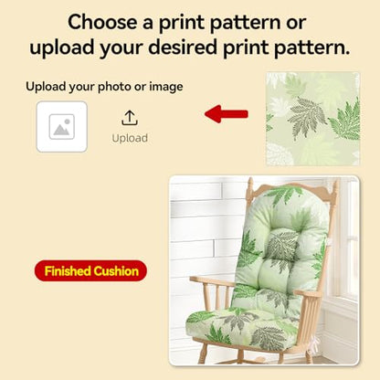 Custom Printed Rocking Chair Cushion, Personalized With Your Image - color: Custom Printing
