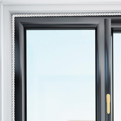Tofficu Flexible Wall Molding Trim Peel and Stick Mirror Border for Bathroom Wall Corner Gaps Easy to Cut and Shape 196.85 0.59 0.31 in