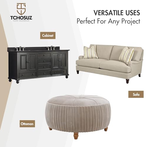 5 inch Solid Wood Furniture Bun Legs, with M8 Bolts 4PCS Glaze