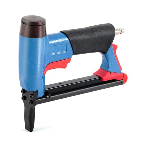 Pneumatic Upholstery Stapler, 21 Gauge Compatible with 80 Series Air Staple Gun (1/2" Crown), 1/4"-5/8" Length, 190-staple Magazine, 60-100 Psi, 1/4" Npt - style: Long Nose,21 Gauge