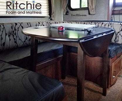 RaceCityFoam High Density Upholstery Foam (Semi Firm) 36 ILD - 4"x22"x80" - size: 4"T x 22"W x 80"L