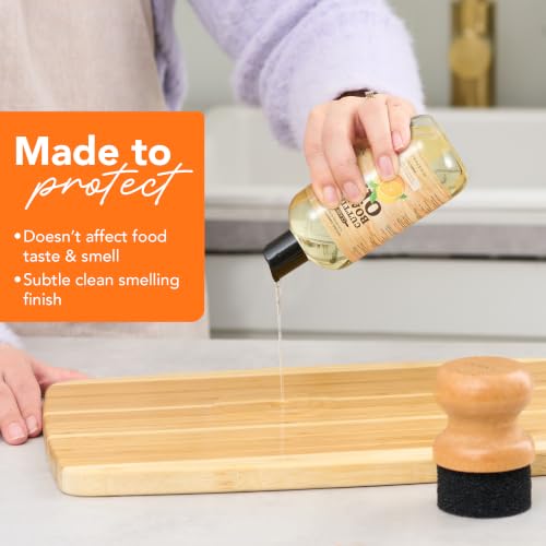 CLARK's Cutting Board Oil 8 oz, Food Grade Mineral Oil with Citrus Scent - style: Orange & Lemon Extract - 8 Oz