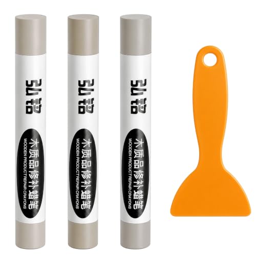 3 Colors Wood Filler Sticks, Light Coffee Series, with Scraper - color: Light Coffee Series