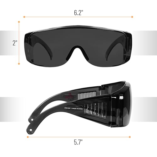 UNCO- Safety Goggles Over Glasses, Protective Goggles, Anti Fog, Work, Safety Glasses Over - color: Tinted Lens, size: 1 Pack