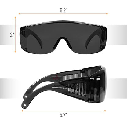 UNCO- Safety Goggles Over Glasses, Protective Goggles, Anti Fog, Work, Safety Glasses Over - color: Tinted Lens, size: 1 Pack