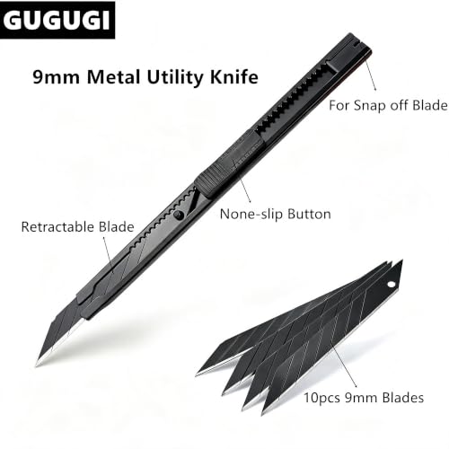 Car Wrapping Vinyl Tool Kit Window Film Tint Tools Kit with Car Edge Wrap Squeegee, Vinyl Felt Squeegee, 9mm Utility Knife with 10pcs Blades, and Safety Cutter