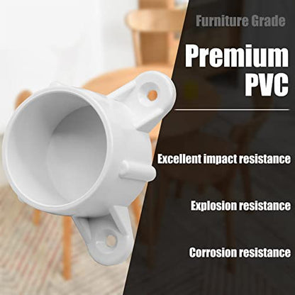 Biaungdo 1 Inch PVC Table Leg Cap Fittings, White, 4 Pcs - color: White (4 Pcs), size: 1 Inch