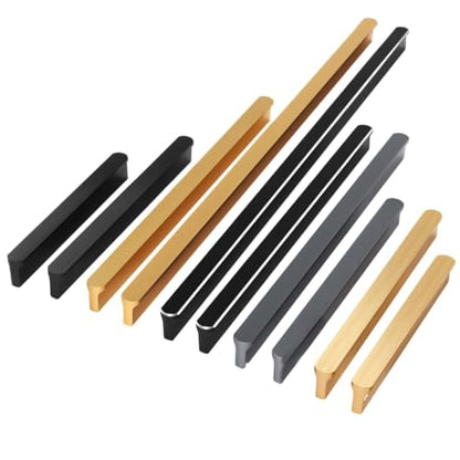 5 Pack Black Cabinet Pulls - Kitchen Hardware Handles for Dresser Drawers -T Shape Cabinet Hardware (9.61 inch,Gold) - color: Gold, size: 9.61 inch