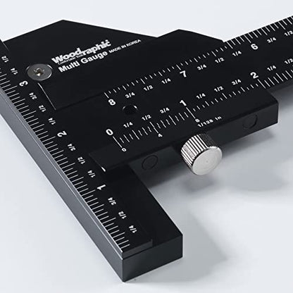 Scriber Gauge 14 Inch – Long Measuring Tool, Marking Ruler, Layout Square, Thickness Gauge, CNC Aluminum Tool for Woodworking, Joinery, Framing, Furniture, Cabinet (New Version) - size: 14 Inch