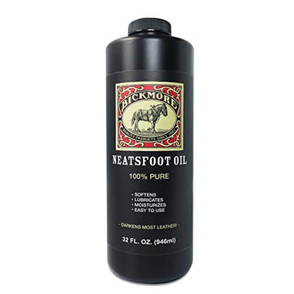 Bickmore 100% Pure Neatsfoot Oil - Leather Conditioner and Wood Finish - size: 32 oz