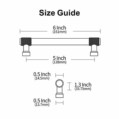Alzassbg 5" Brushed Gold Cabinet Pulls and Handles 10 Pack, AL3017MGP - color: Brushed Gold, size: 5" Hole Center
