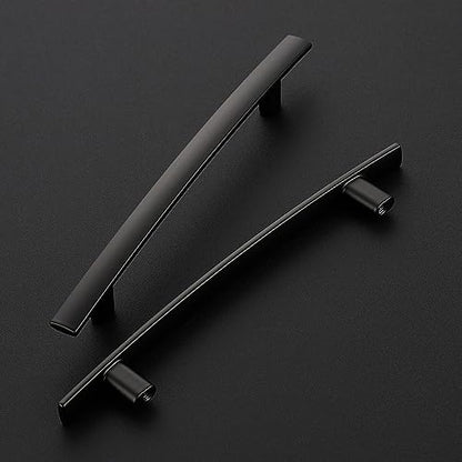 30 Pack Black Cabinet Handles, 5" Hole Center Curved Cabinet Pulls - color: Black, size: 5" Hole Center