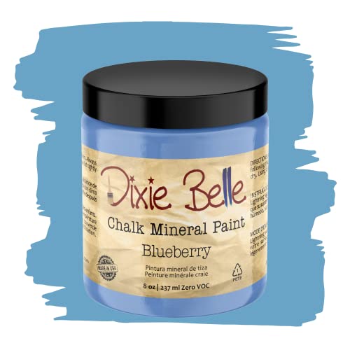 Dixie Belle Paint Company Chalk Mineral Paint - Blueberry (8oz) - color: Blueberry, size: 8 Fl Oz (Pack of 1)